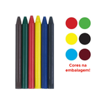 Kit 24 Caixas De Giz De Cera Fino Estojos com 6 Cores Para Lembrancinhas Festas