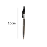 Kit com 12 Canetas Pretas 0.7mm TikTak Ponta Fina Escrita Macia Escola Escritório Revenda