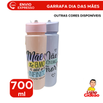 Garrafa Squeeze 700ml Plástica Água Dia das Mães Presente Academia