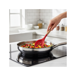 Kit 7 Peças Cozinha Utensílios Talheres De Silicone Com Cabo Madeira