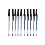 Kit Com 10 Canetas Cristal Cor Azul Preta Vermelha Para Escritorio Para Escola