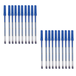 Kit 20 Canetas Esferográficas Paper Mate 1.0mm Escrita Macia Durável Azul Preta Vermelha