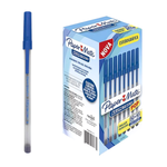 Kit 60 Canetas Esferográficas Paper Mate 1.0mm Escrita Macia Durável Azul Preta Vermelha