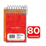Kit Com 80 Cadernetas Apontamento Bloco de Anotações de Bolso Tamanho 1/16 Com 40 Folhas