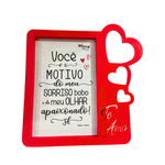 Porta Retrato 10x15cm Te Amo Decorativo Para Foto Quarto Sala Presente Especial