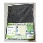 Capa Para Máquina de Lavar Tamanho M Flanelada Preta Protetor Lavadora Resistente