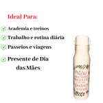 Garrafa Alumínio 600ml Academia Presente Dia das Mães Fitness Leve Resistente