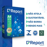 Papel Sulfite A4 Resma de 500 fls Papel Report Para Impressão 75gr Folha A4