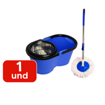 Esfregão Perfect Flash Mop Giratório Inox 360 Balde Grande 8l