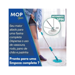 Esfregão Perfect Flash Mop Giratório Inox 360 Balde Grande 8l