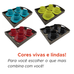 JOGO BANDEJA COM 4 PIRES ACRILICO