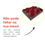 JOGO BANDEJA COM 4 PIRES ACRILICO