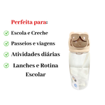 Garrafa Infantil 550ml Sunny Baby Com Tampa Portátil Para Escola Passeio Leve