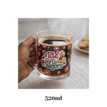 Caneca Mãe 320ml Vidro Presente Dia das Mães Xícara Para Café Chá Decorativa
