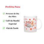 Caneca de Vidro 320ml Presente Para Mãe Dia das Mães Xícara Café Chá Decorativa