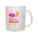 Caneca de Vidro 320ml Presente Para Mãe Dia das Mães Xícara Café Chá Decorativa