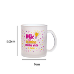 Caneca de Vidro 320ml Presente Para Mãe Dia das Mães Xícara Café Chá Decorativa