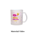 Caneca de Vidro 320ml Presente Para Mãe Dia das Mães Xícara Café Chá Decorativa