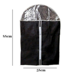Capa Protetora P/ Terno Protetor de Roupa Vestido C/ Zíper Cor Preto Visor Lateral