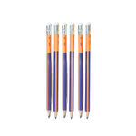 Lápis Big HB Triangular Kit 6 Unidades Com Borracha Resina