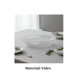 Travessa Petisqueira de Vidro Balls Pérolas 17cm - Mesa Posta Elegante