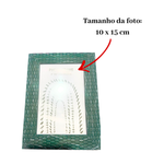 Porta-Retrato 10x15cm Poliestireno Foto Decoração Verde Azul Cinza