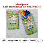 Kit 25 Giz de Cera 6 Cores Infantil Escolar 