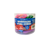 Kit Com 24 Borrachas Oval Colorida Para Escola Escritorio Revenda Sortido