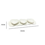 Petisqueiras Coração Cerâmica  4 Peças - Mesa Posta e Decoração