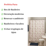 Cortina Para Box Tecido Poliéster 1,70x1,80m de Múltiplas Estampas