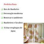 Cortina Box Para Banheiro 140x180cm 70% Polietireno