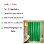 Cortina Box De Banheiro 30% EVA 70% Polietireno Impermeável Antimofo 1,40 x 1,80 metros