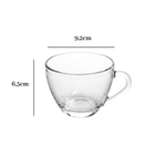 Jogo Com 3 Xícaras Em Vidro 230ml Kit 3 Canecas Para Chá Café Louças