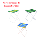 Banqueta Dobravel Pesca Camping Cores Sortidas Aço Mor Reforçada 90kg