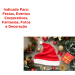 Kit Com 10 Gorros De Papai Noel De Veludo Vermelho Touca Elegância De Natal