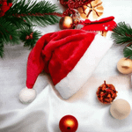 Kit Com 10 Gorros De Papai Noel De Veludo Vermelho Touca Elegância De Natal