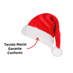 Kit Com 10 Gorros De Papai Noel De Veludo Vermelho Touca Elegância De Natal