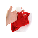 Kit Com 5 Gorros De Papai Noel De Veludo Vermelho Touca Elegância De Natal