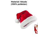 Kit Com 5 Gorros De Papai Noel De Veludo Vermelho Touca Elegância De Natal