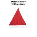 Kit Com 5 Gorros De Papai Noel De Feltro Vermelho Touca Elegância De Natal