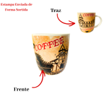 Caneca 350ml Cerâmica Para Café Chá Coffee Resistente Sortida