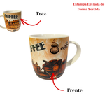 Caneca 350ml Cerâmica Para Café Chá Coffee Resistente Sortida