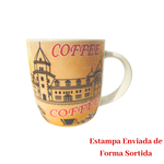 Caneca 350ml Cerâmica Para Café Chá Coffee Resistente Sortida