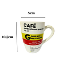 Kit Com 5 Canecas Cerâmica 330ml Frases Dizeres Presente Café Chá Sortidas