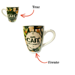 Kit Com 5 Canecas Cerâmica 330ml Frases Dizeres Presente Café Chá Sortidas