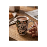 Kit Com 5 Canecas Cerâmica 330ml Frases Dizeres Presente Café Chá Sortidas