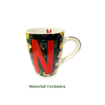 Kit Com 5 Canecas Cerâmica 330ml Frases Dizeres Presente Café Chá Sortidas