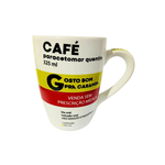 Kit Com 5 Canecas Cerâmica 330ml Frases Dizeres Presente Café Chá Sortidas