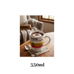 Kit Com 5 Canecas Cerâmica 330ml Frases Dizeres Presente Café Chá Sortidas