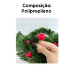 Kit Com 5 Pacotes Cerejas Artificial Decoração De Natal Grinaldas Enfeite Frutas Vermelhas
